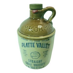 Vtg. McCormick 1969 Straight Corn Whiskey Jug Aged in Platte Valley Weston, MO